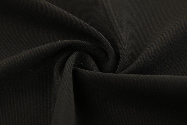 Tissu tricoté côtelé noir de nuit pour hauts et pantalons pour hommes et femmes HLKO22011